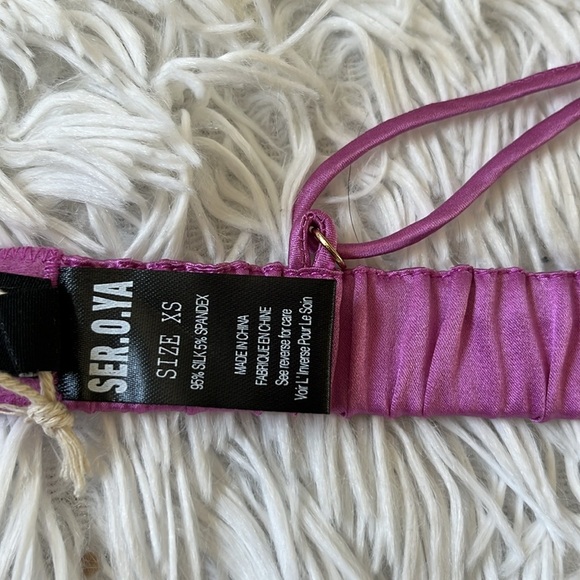 SER.O.YA DORAL SILK BRALETTE IN ROSE BUD SIZE XS - Picture 11 of 13